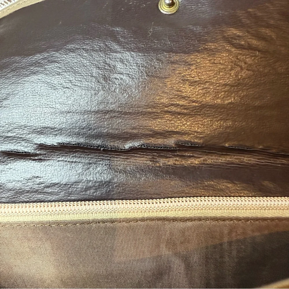 Dior Vintage Beige Leather Wallet